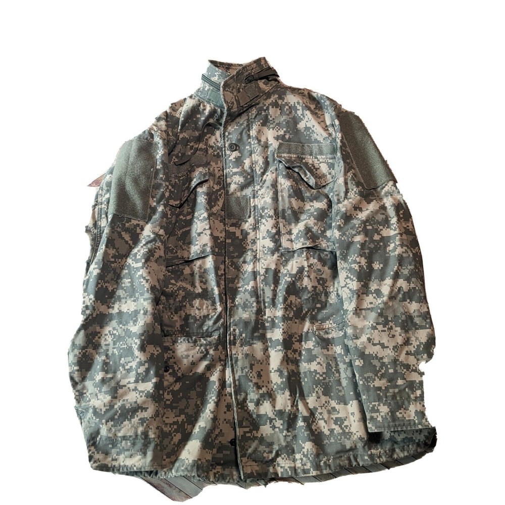 US ARMY Coat Cold Weather Field Universal Pattern ACU Digital Jacket Medium Long